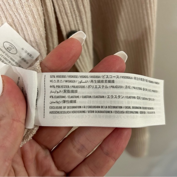 Abercrombie & Fitch Off White Ivory Lightweight Cardigan Button Up Size Large - Picture 5 of 8